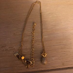 Kate Spade by the pool pave pineapple mini pendant necklace